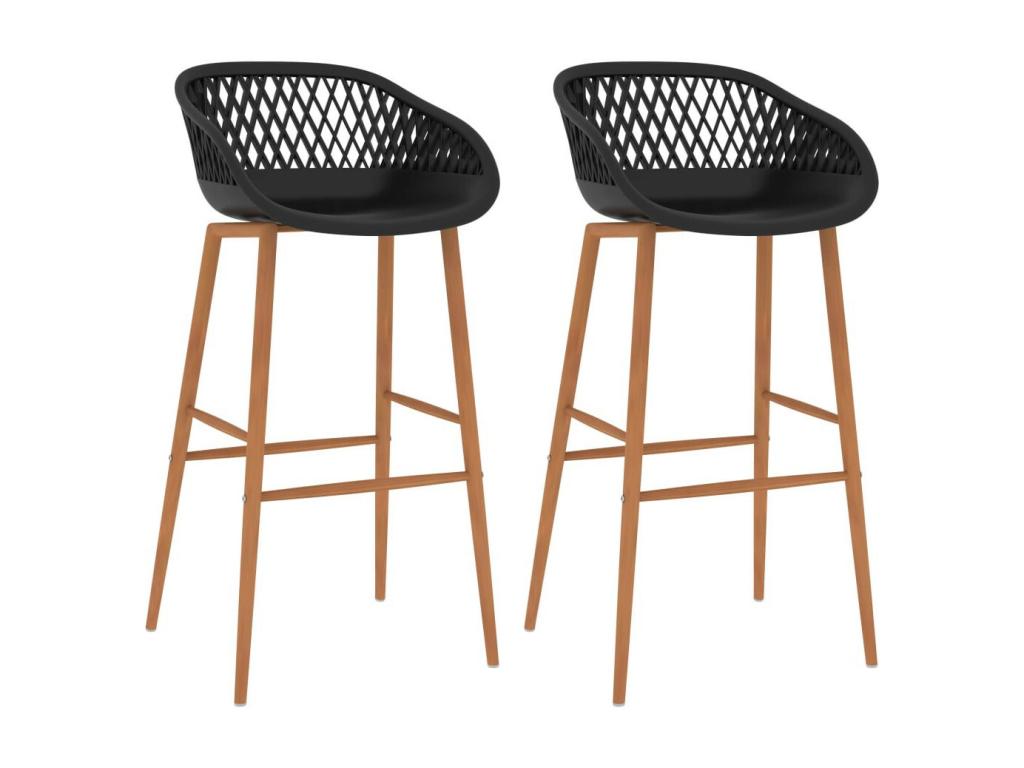 Bar stools, 2 pcs, Black, 3 GFYB16993