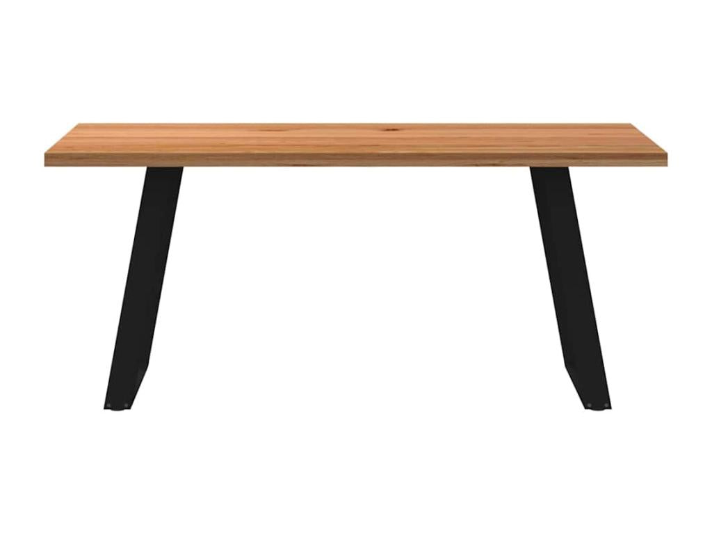 Light brown rectangular solid oak dining table RBUB97069