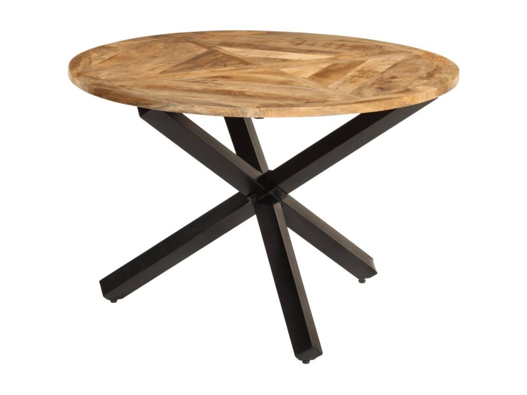 Dining table 110x75 cm solid raw mango wood UHON08936