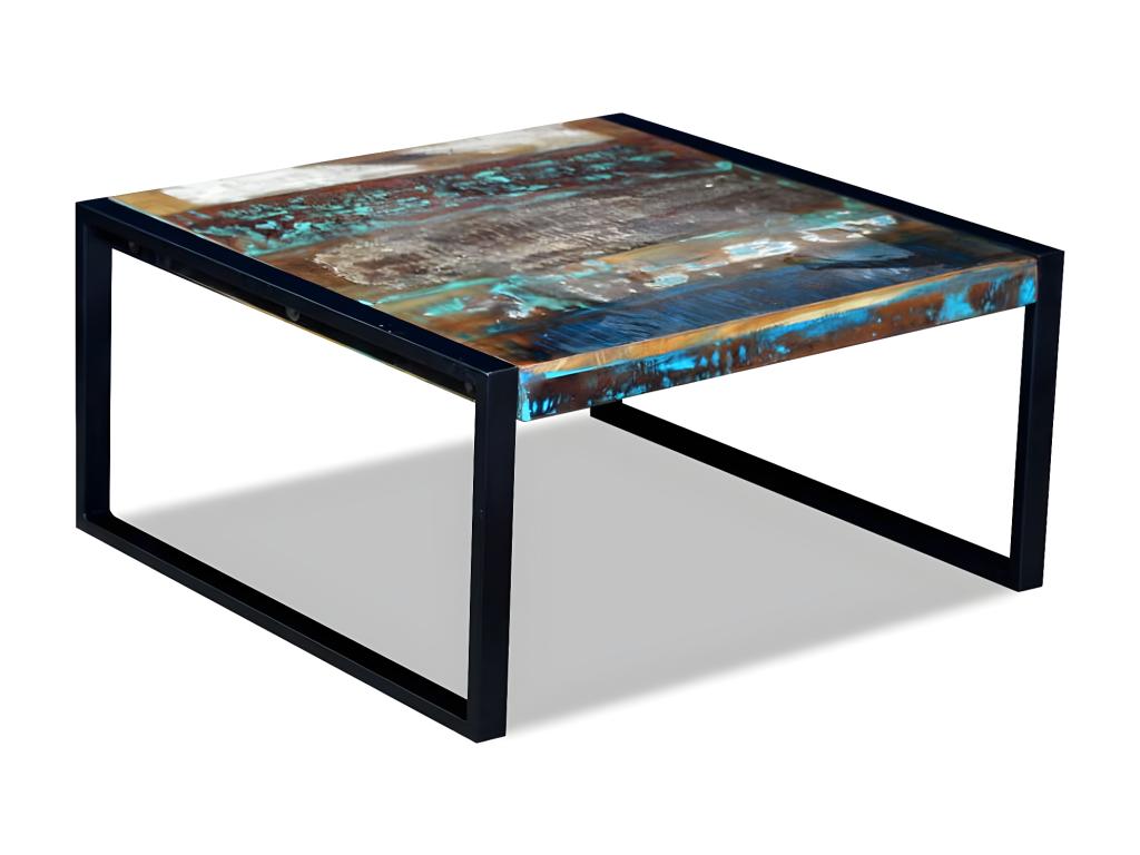 Coffee table, solid reclaimed wood, 80x80x40 cm, MCQU46786