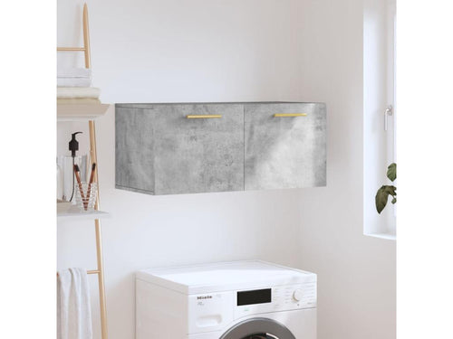 Concrete grey wall cabinet 80x36.5x35 engineered wood YXFI61693