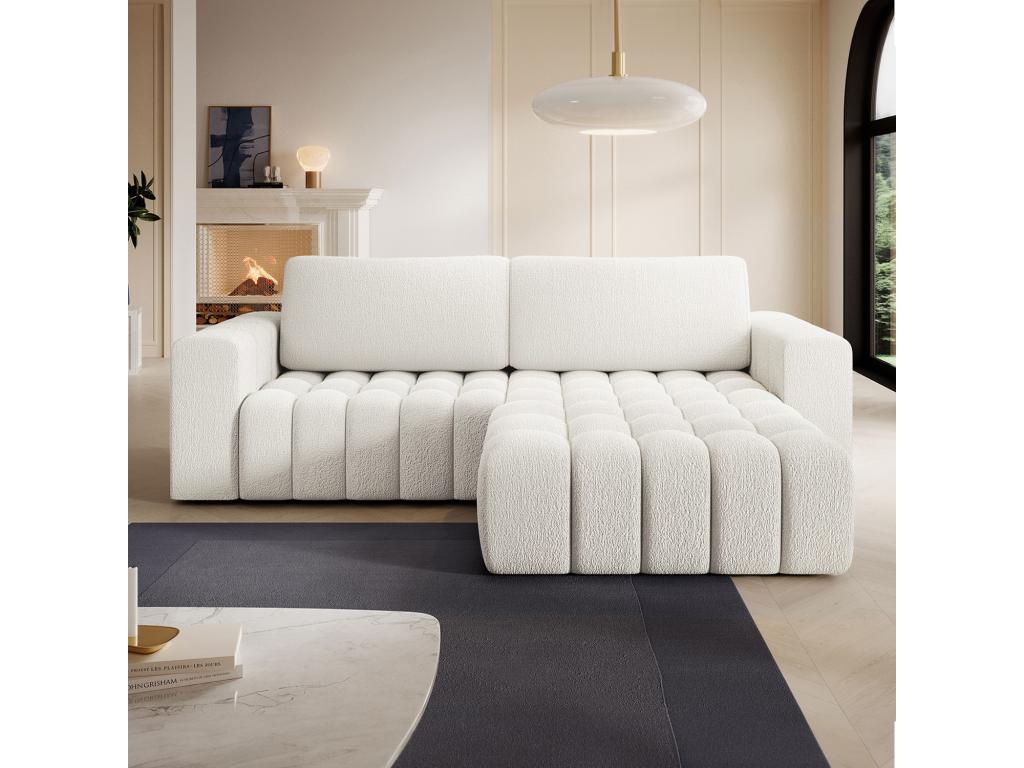 Boisona White Convertible Right-Hand Corner Sofa APMG17960