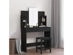 Dressing table with black mirror 96x39x142 cm QXOY75976