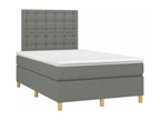 Bed base with LED light, dark grey, 120x190 cm, fabric RNYM55467