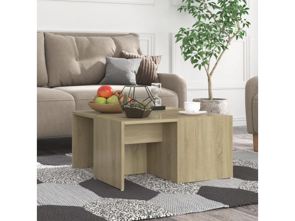 Coffee tables, 4 pcs, Oak, 33x33x33 cm, UHUV31714