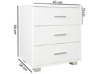Bedside Table 45x54x34 cm Modern Nightstand with Drawer Design URAW64044
