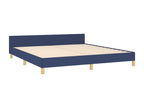 Blue bed frame without mattress, 160x200 cm, fabric, ESQF02922