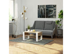 Coffee table, low table, oak, 92 cm, white finish, 92x53x45 cm, ZTUR75061