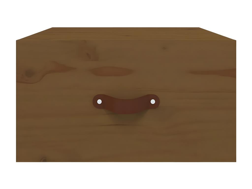 Wall-mounted bedside table, honey brown, 40x29.5x22 cm, MZZX57882