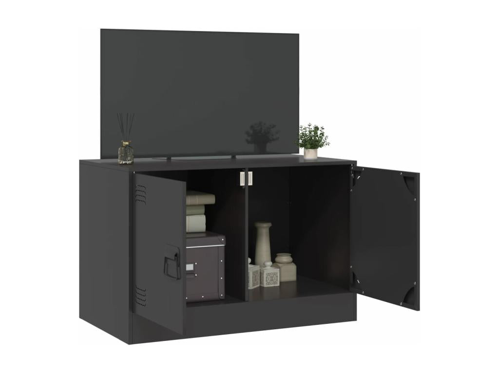 Black TV stand 67x39x44 cm steel ZURH96764
