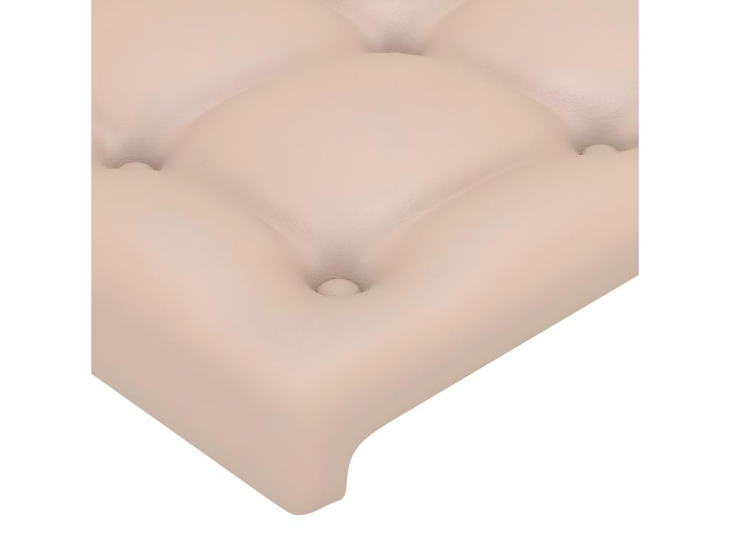 Headboard with wings, Cappuccino color, 163x23x78/88 cm, Faux leather, YPRQ67424