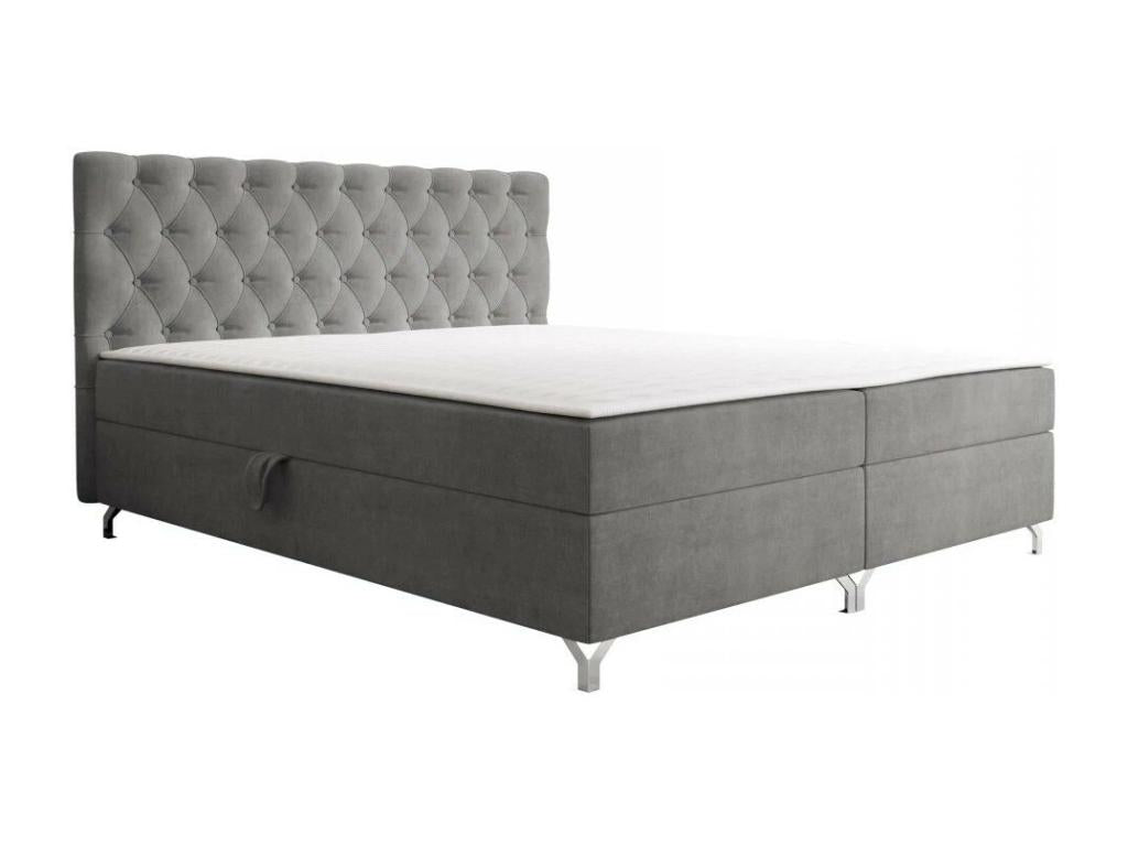 Continental 141 Bed, Continental Double Grey, 180x200cm, 186cm Slatted Base OFGW06791