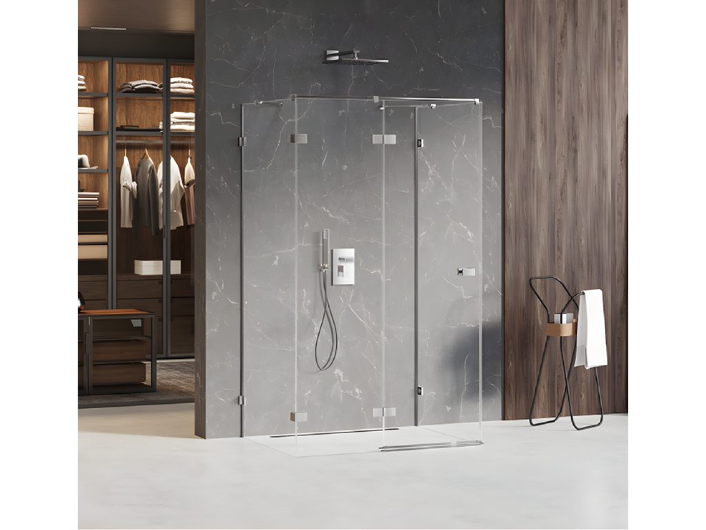 Left-hand pivoting shower enclosure 80x70, color, front access XBZY43246