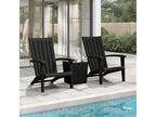 Lysvia garden chairs, set of 2, black polypropylene, GSFK48447