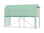 Garden greenhouse, tomato greenhouse, dimensions: 3m (L) x 1m (W) x 2m (H), roll-up zippered door, 2 roll-up side windows, steel, high-density PE, green, KSOA15431