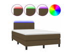 Bed base with mattress and LED light, dark brown, 120x200 cm, AZYY64546