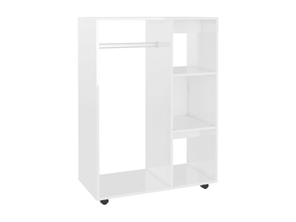 Glossy white wardrobe, 80x40x110 cm, engineered wood, PWFD28229