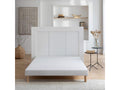 White upholstered bed base 13 cm Moon - 140x200 RSXJ34372