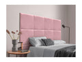 Boisona Upholstered Headboard in Fabric, Boisona, composed of interchangeable self-adhesive bed panels for a luxury bedroom, salmon color, 110 cm, BAJQ42689