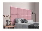 Boisona Upholstered Headboard in Fabric, Boisona, composed of interchangeable self-adhesive bed panels for a luxury bedroom, salmon color, 110 cm, BAJQ42689