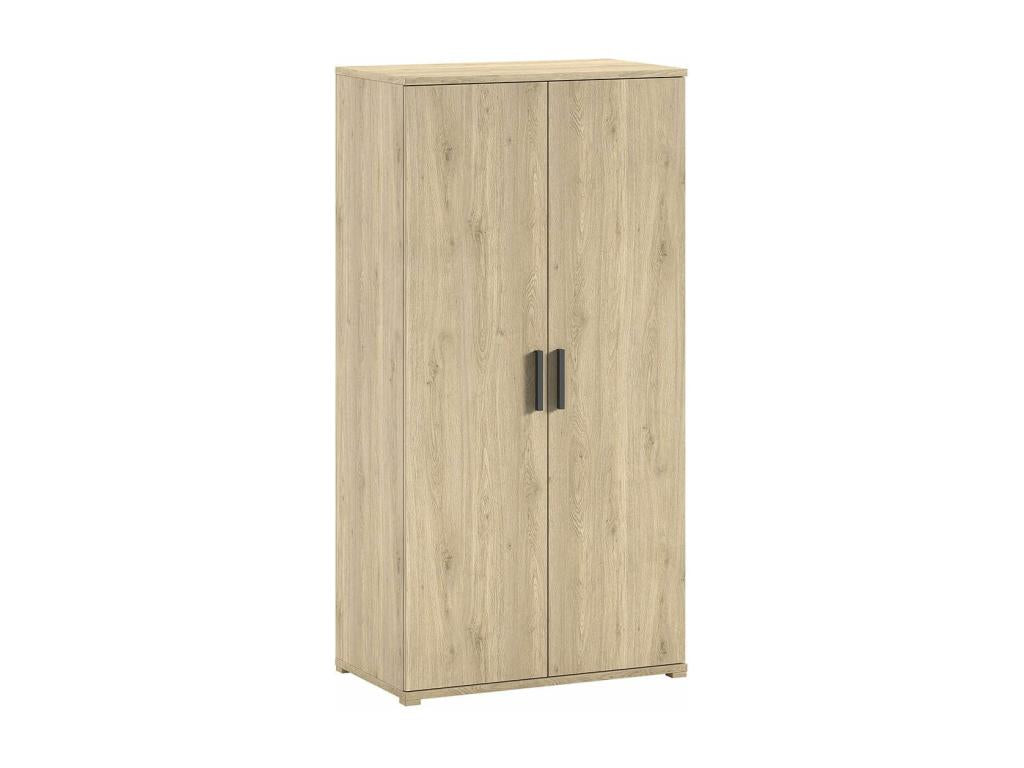 Elariva - 2-Door Wardrobe in High-Density Melamine, Light Oak Finish YIJQ36201