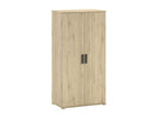 Elariva - 2-Door Wardrobe in High-Density Melamine, Light Oak Finish YIJQ36201