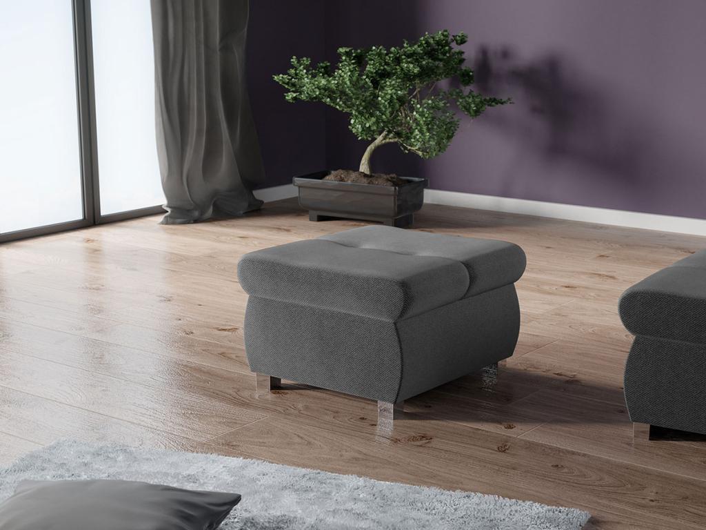 Pouf 122 Grey 39x60x60cm Upholstery Metal Legs NCGG40116