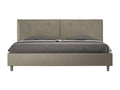 Boisona storage bed, 200x200 cm, upholstered faux leather, cappuccino color, Boisona AJBI83203
