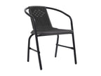 Garden chairs, set of 4, rattan, plastic and steel, 110 kg, BVVV27608