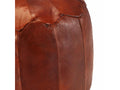 Pouf 40x35 Brown-red Genuine goatskin leather LHYD73400
