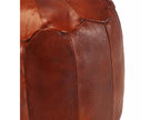 Pouf 40x35 Brown-red Genuine goatskin leather LHYD73400