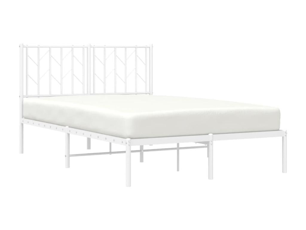 Metal bed frame with white headboard 120x200 cm HJFA45933