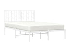 Metal bed frame with white headboard 120x200 cm HJFA45933