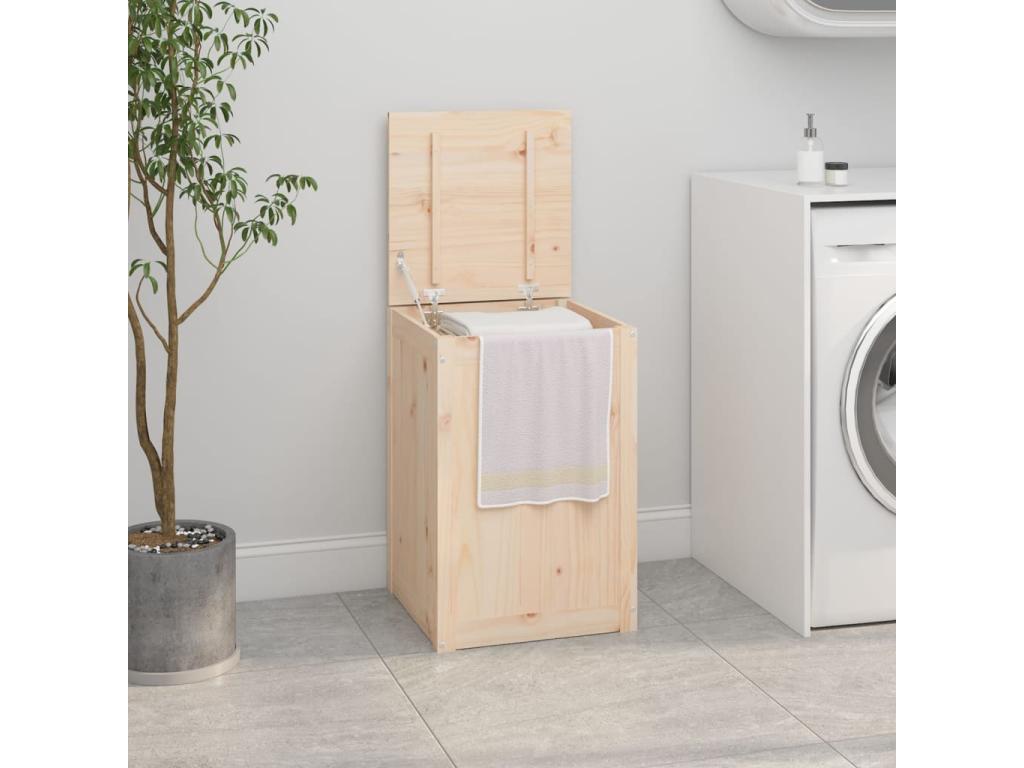 Laundry box 44x44x66 cm Solid pine wood JDQU52265