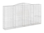 Arched gabion baskets, 4 pieces, 400x50x200/220 cm, galvanized iron, WYFL47527
