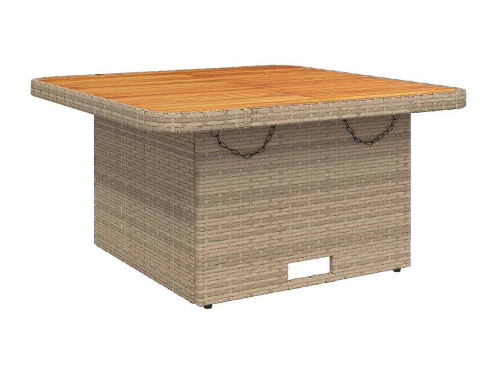 5-piece garden dining set with cushions, beige poly rattan VMMM83885