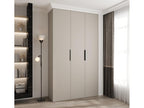 Hinged door wardrobe 4 245.5/140/40 3 doors cashmere/black PPRH45881
