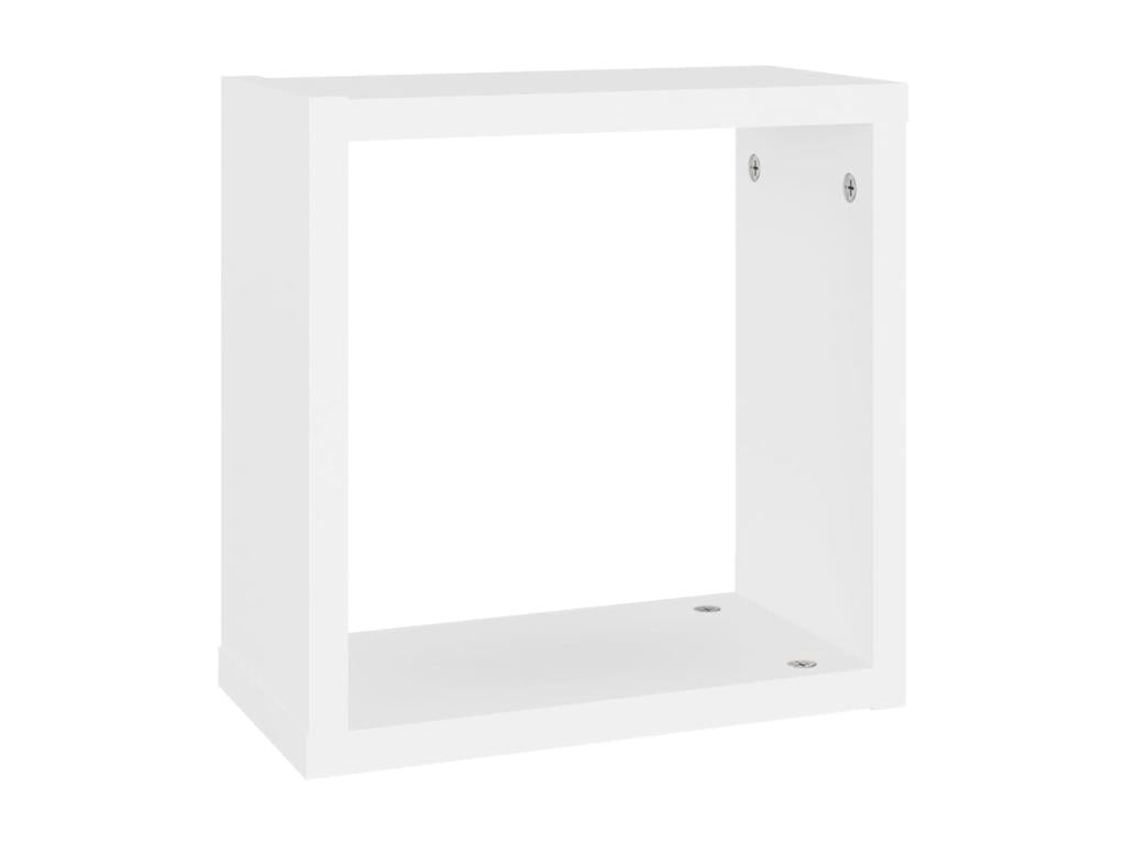 4-piece wall shelves, white, 30x15x30 cm, NQLY31898