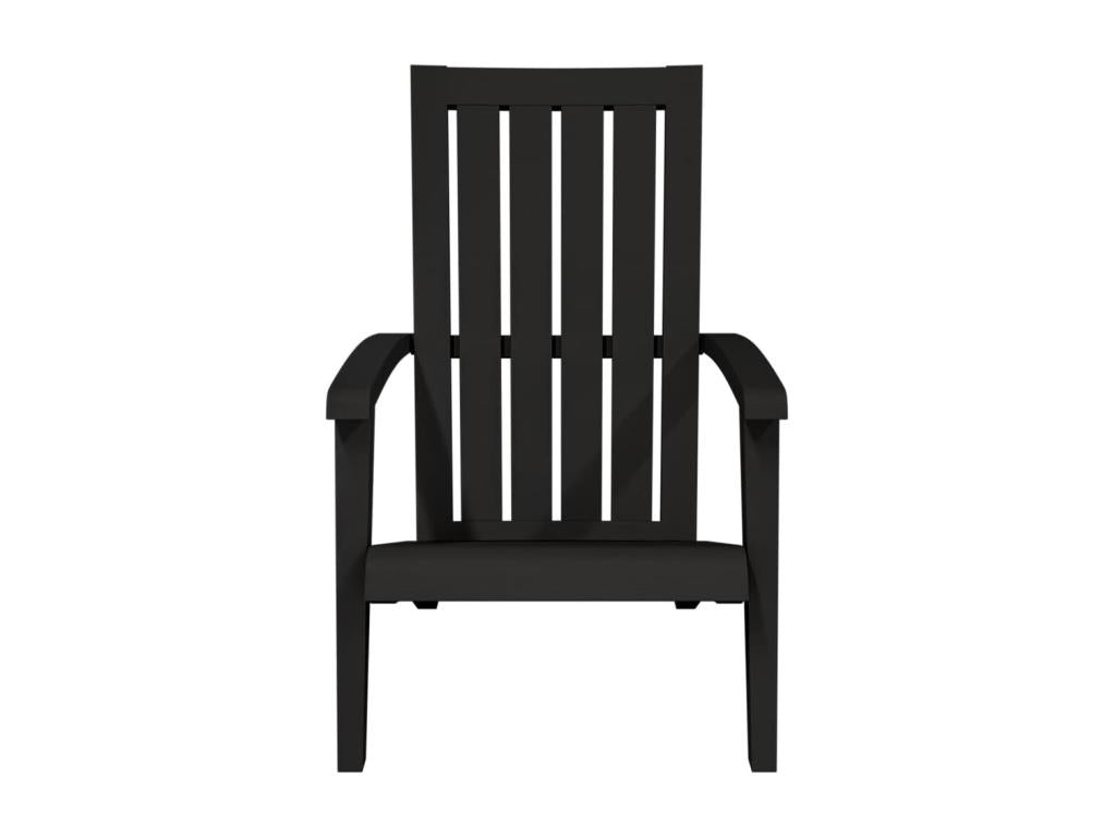Lysvia garden chairs, set of 2, black polypropylene, GSFK48447