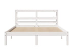 Bed frame without white mattress 160x200 cm solid pine wood TBCO81530