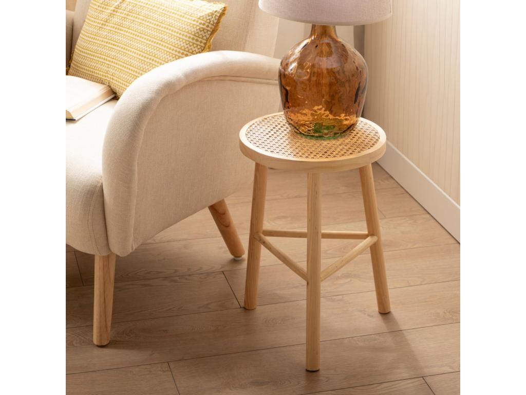 Natural rattan side table 31x46 cm - Quo RWAU22906