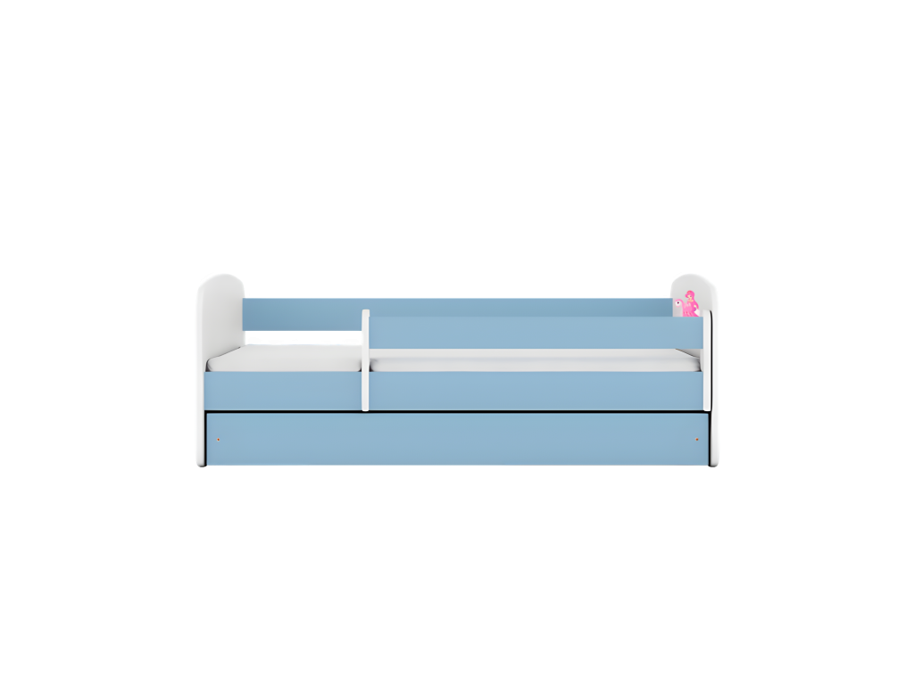 Princess blue equestrian bed without drawer with 140/70 mattress JQPP06859