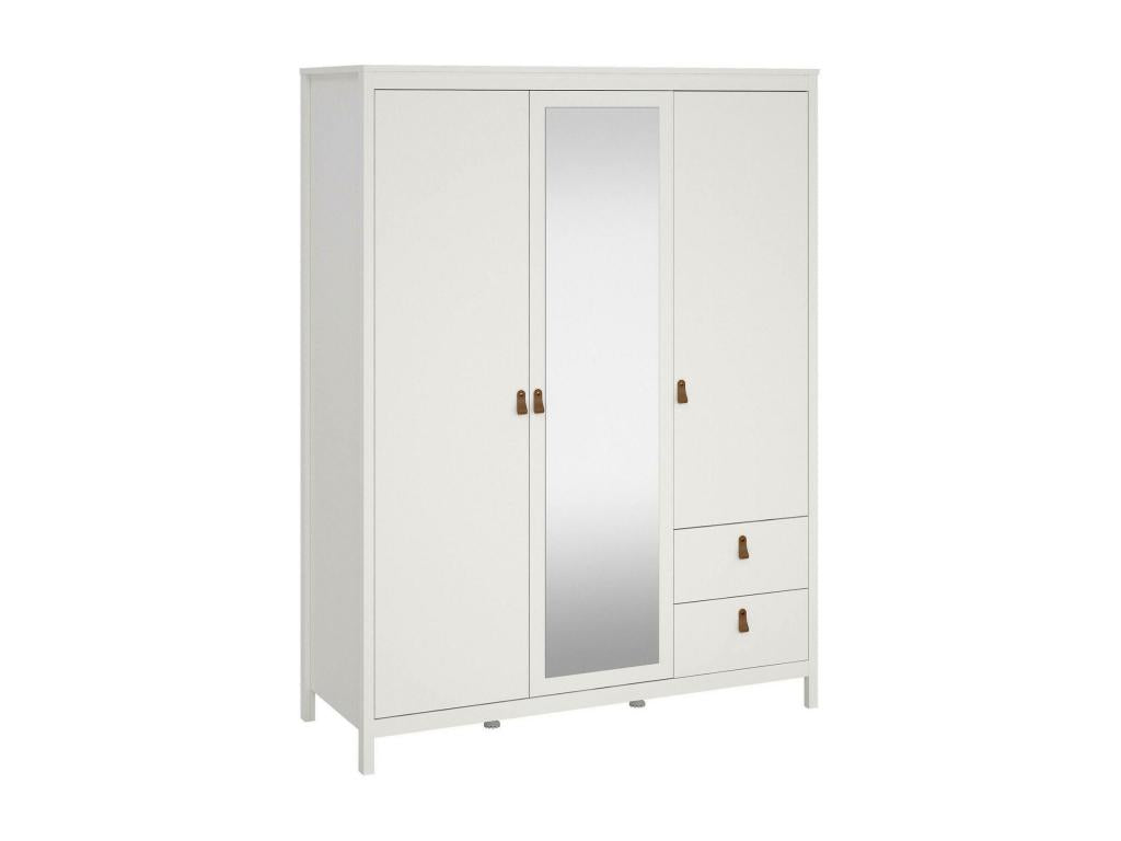 Boisona 3-Door Wardrobe, Bedroom Furniture, Walk-in Closet, Clothes Storage, 150x58x199 cm, White, XOCM44038