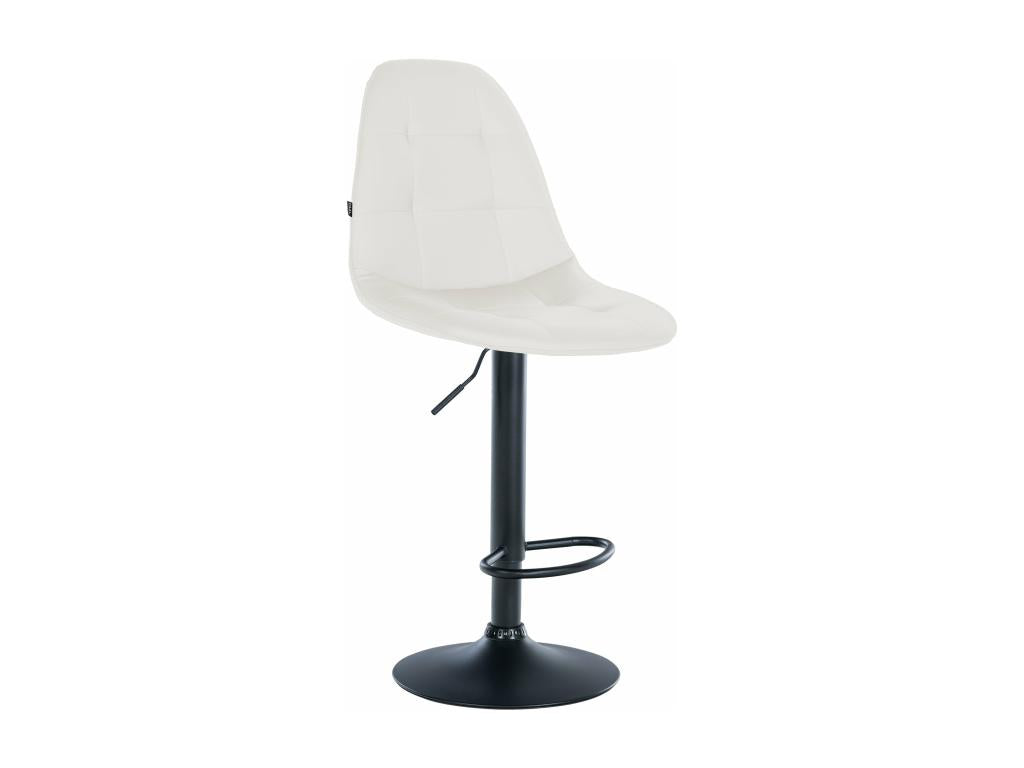 Bar stool x1, white metal, 47x56x58 cm, 10 0004819 LVYU71072