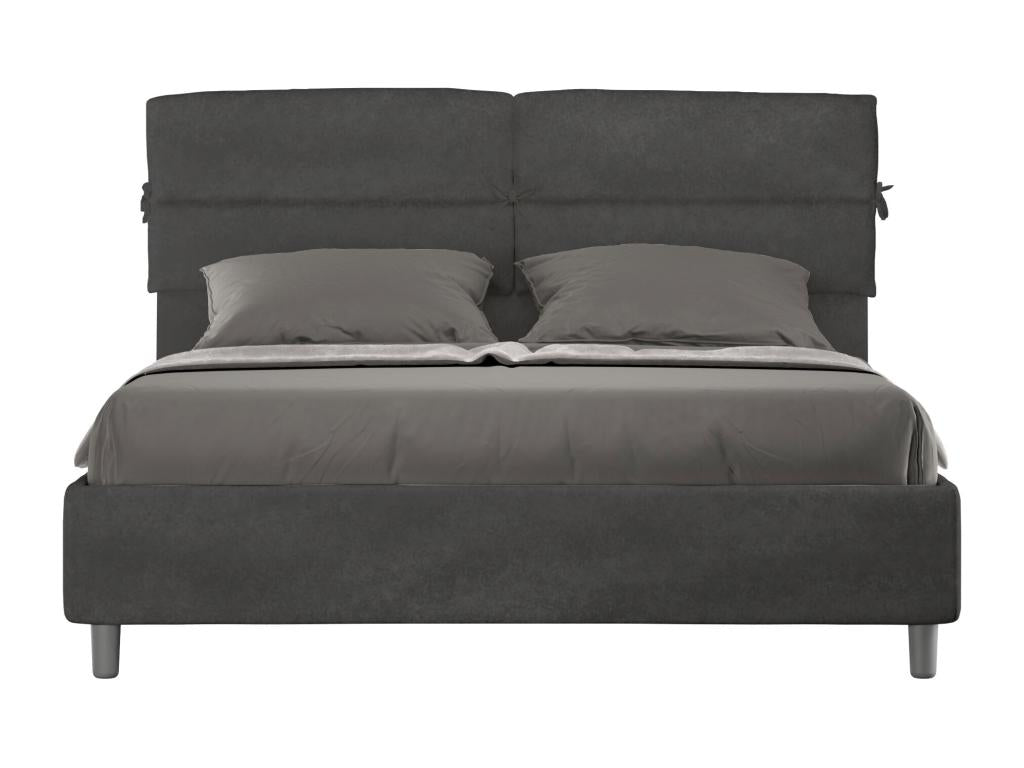 Elariva PCLJ05203 160x200 Grey Microfiber Upholstered Double Storage Bed