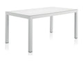 Boisona QMBF01994 152cm White Aluminium Garden Dining Table