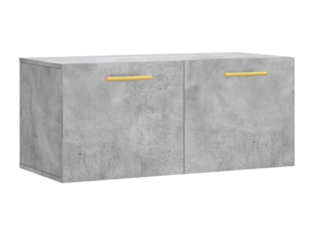 Concrete grey wall cabinet 80x36.5x35 engineered wood YXFI61693