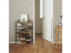 Boisona 5-Tier Shoe Rack, Wood and Black Metal - L66 cm BRWI43726