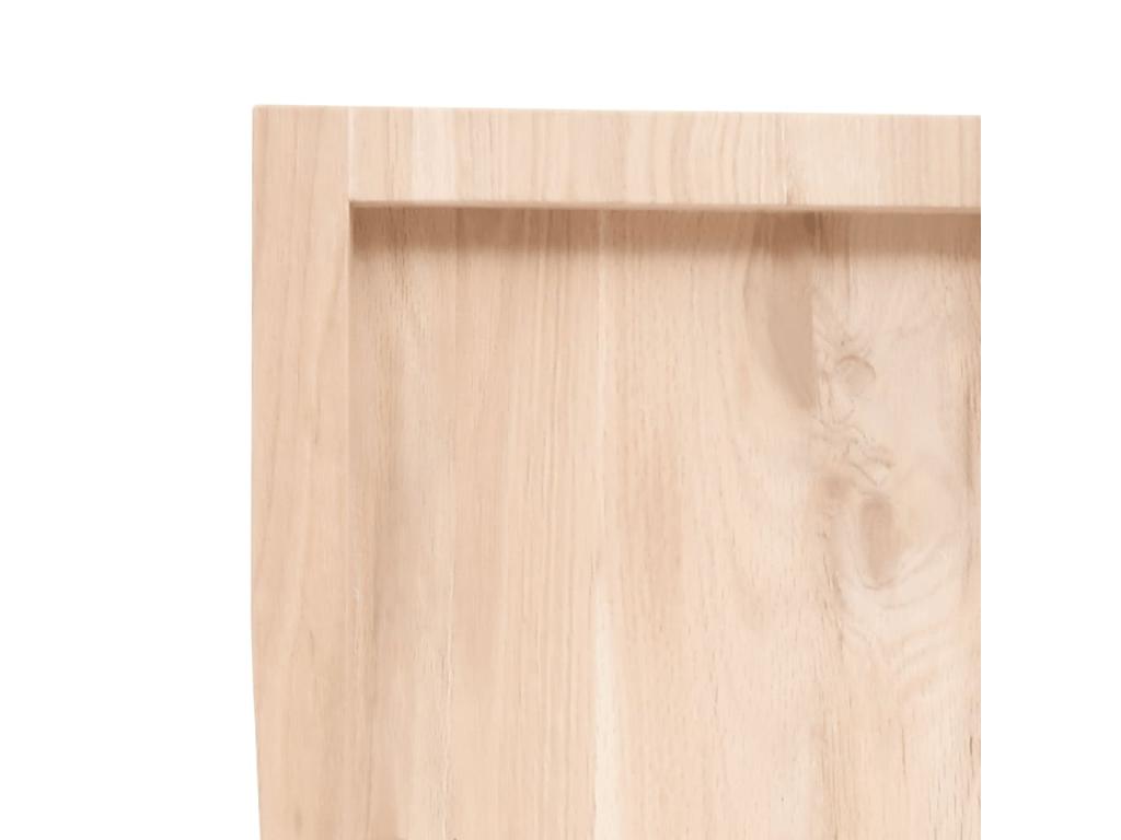 Wall shelf 60x60x2-6 cm untreated solid oak wood DGCQ67466