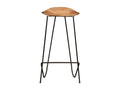 Set of 2 solid Boisona wood bar stools YWPQ73521